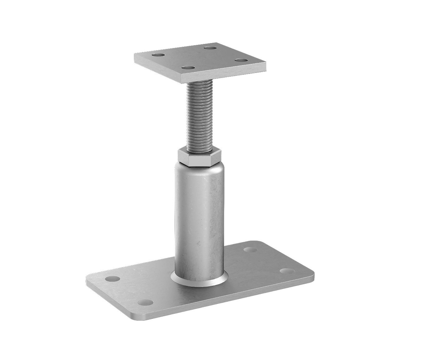 GH-Post Base Typ PR plate80x80x8 on concrete galvanized height 135-215 M22