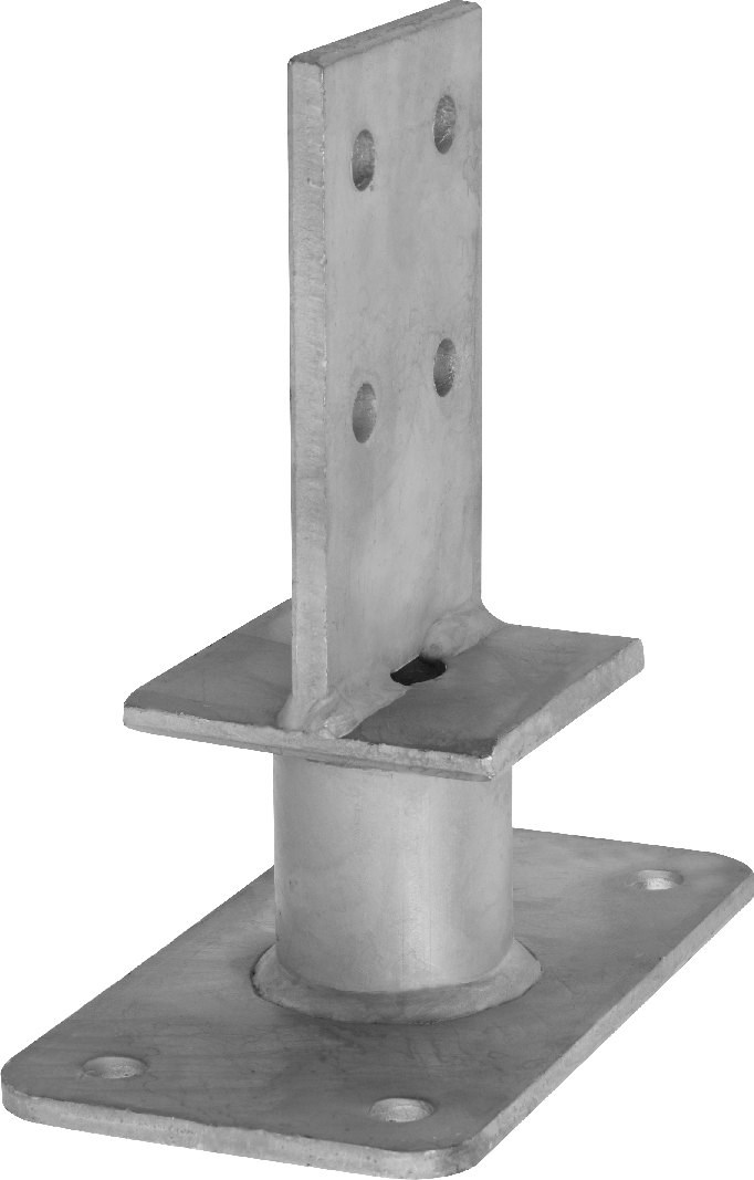 GH-Stützenfuß Typ T01 a.B. 80x130x8mm Rohr 48,3x300 mm